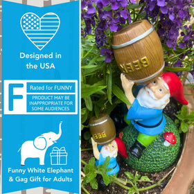 Gnometastic hand-painted gnome detail shows careful craftsmanship