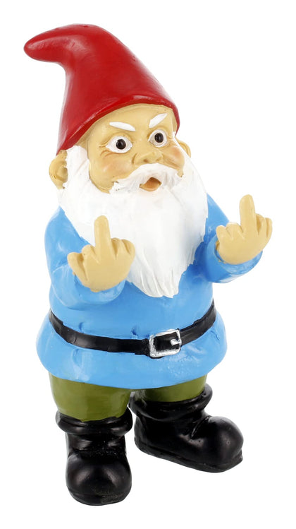 Gnometastic mini middle finger gnome 3.5 inches adds cheeky charm to planters