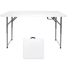Go-Trio folding table in white top at 4ft length for versatile indoor use