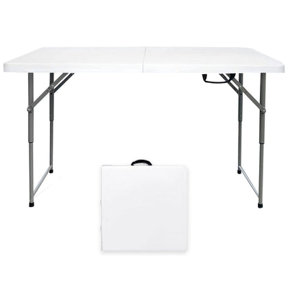 Go-Trio folding table in white top at 4ft length for versatile indoor use