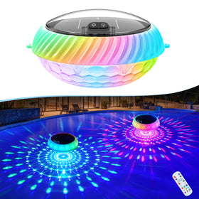 Goallim floating pool light showing top and bottom color effects for vibrant night swimming