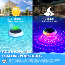 Goallim IP68 waterproof floating pool light ready for splashes and rain