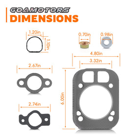 GoaMotors 2 Kits inside box view showing 30 gasket pieces for Kohler engines.