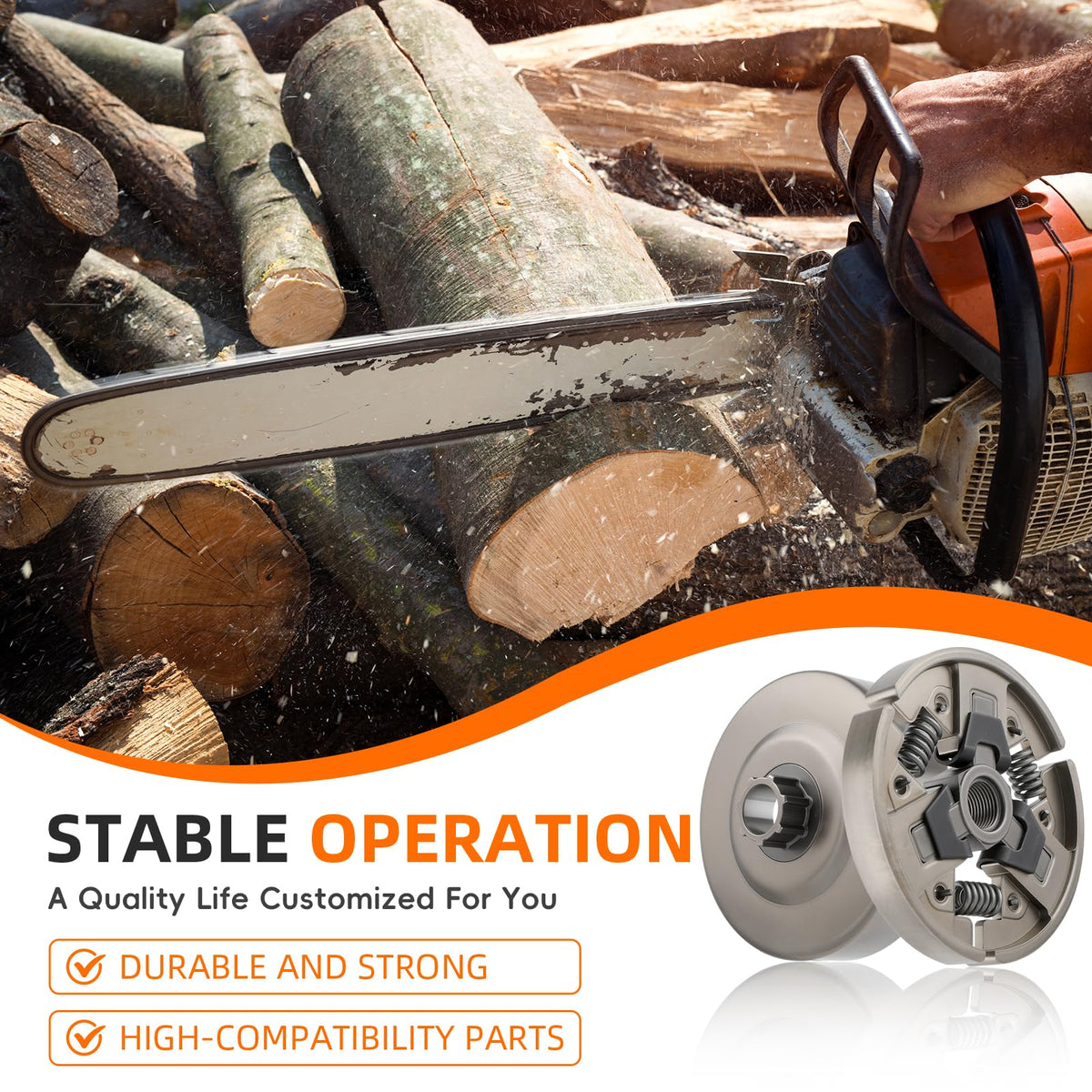 GoaMotors clutch assembly for Stihl MS chainsaws, designed for reliable power transfer
