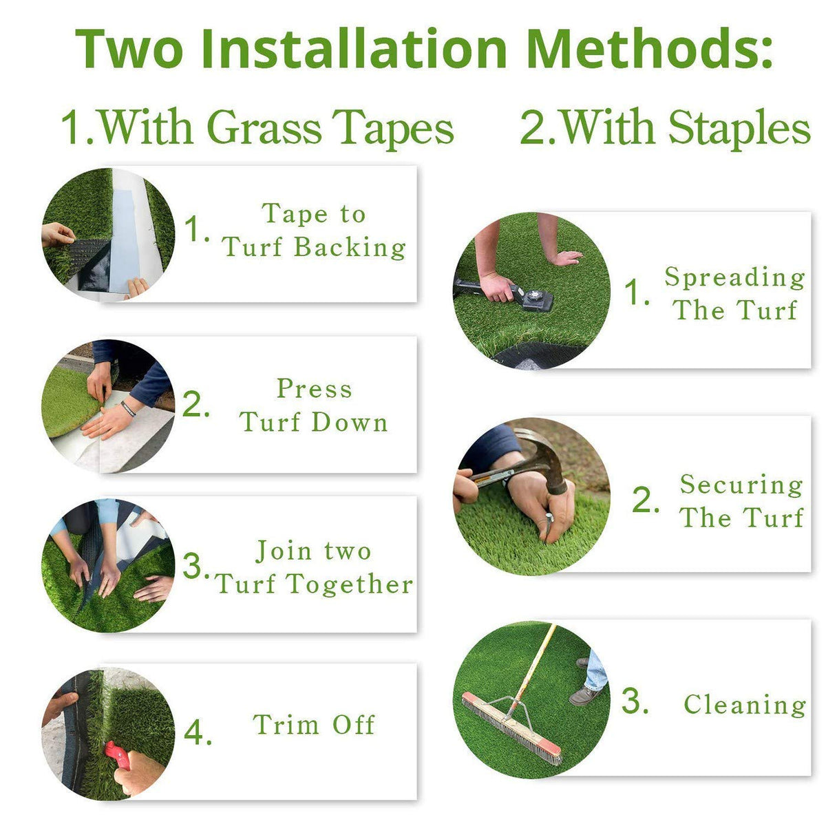 Goasis Lawn slip-resistant backing keeps turf securely in place.
