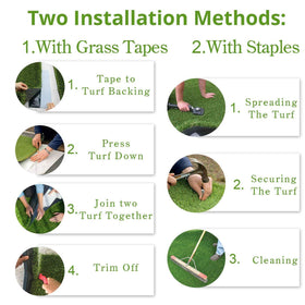 Goasis Lawn slip-resistant backing keeps turf securely in place.