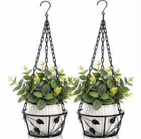 Goaste 2-pack metal plant hanger ceiling hook, sturdy ceiling mounting