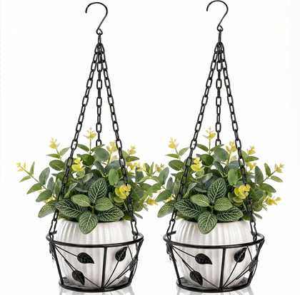 Goaste 2-pack metal plant hanger ceiling hook, sturdy ceiling mounting