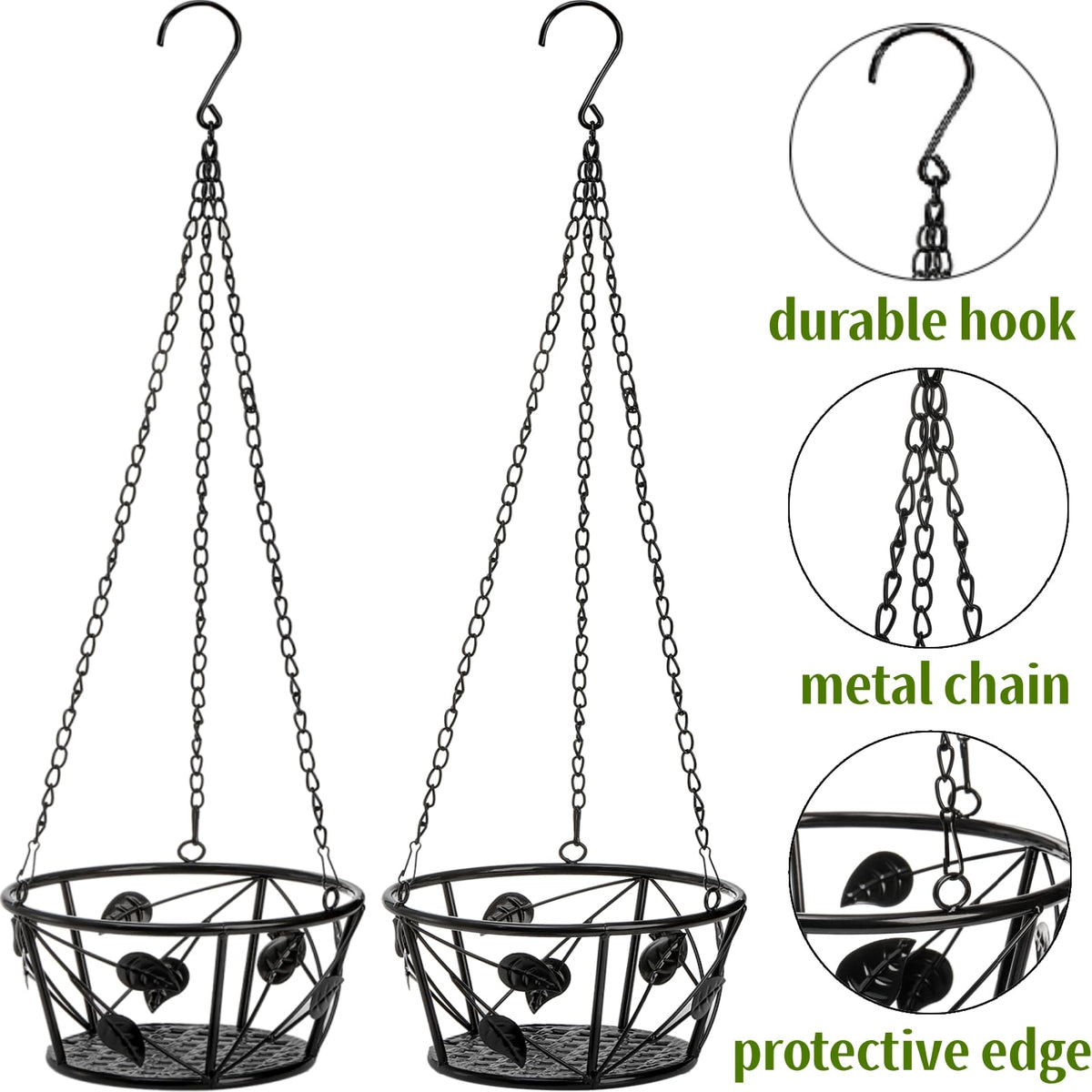 Goaste hanging chain set and hooks for easy installation