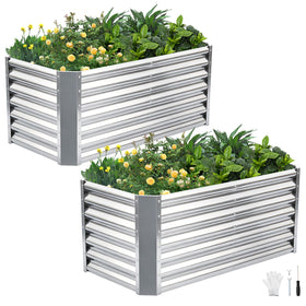 GoCampDirect 4x2x2ft raised bed assembly showing quick tool-free setup.
