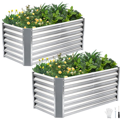 GoCampDirect 4x2x2ft raised bed assembly showing quick tool-free setup.
