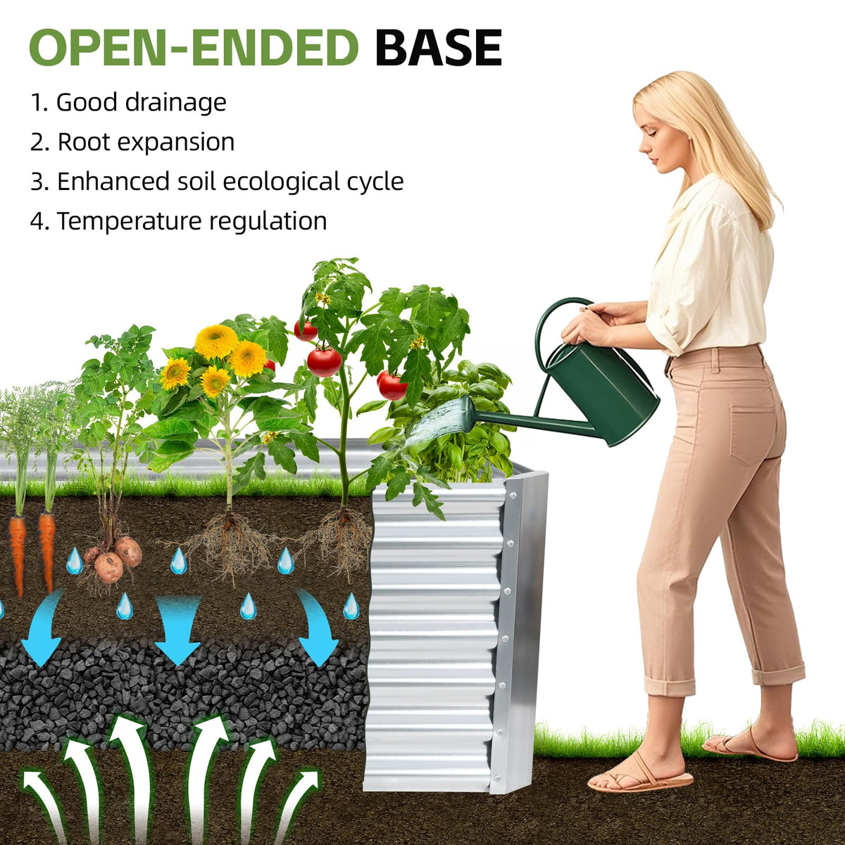 GoCampDirect compact bed fits patios and balconies for small-space gardening.