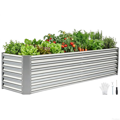 GoCampDirect raised garden bed 8x2x2ft with durable galvanized steel for outdoor gardening