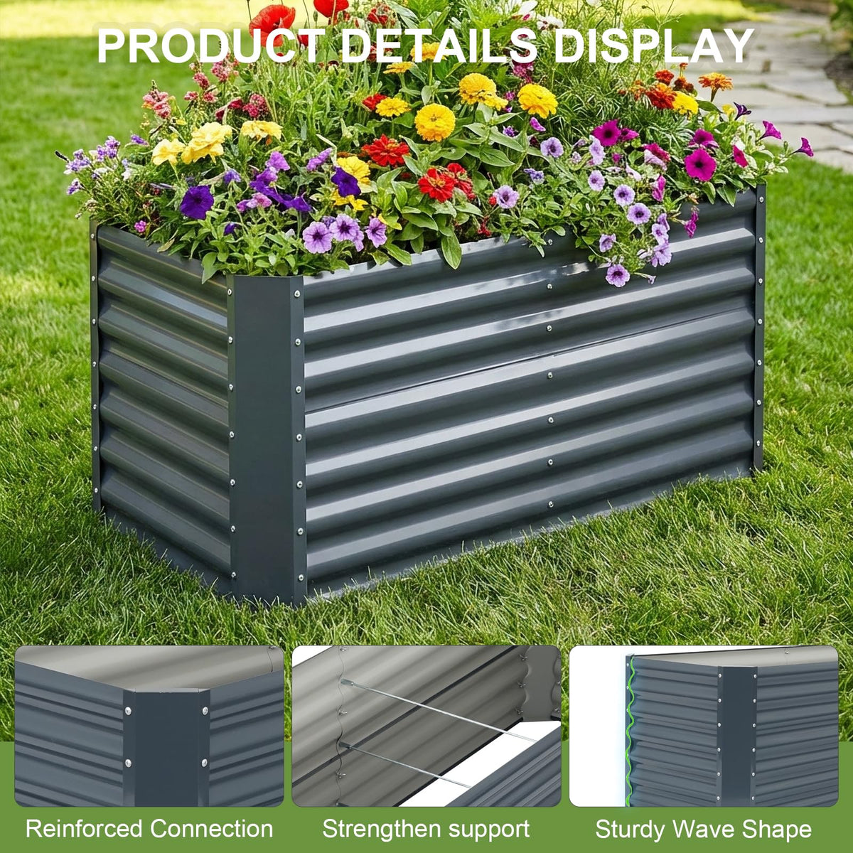 GoCampDirect safety edges with rubber trim protect hands during setup.