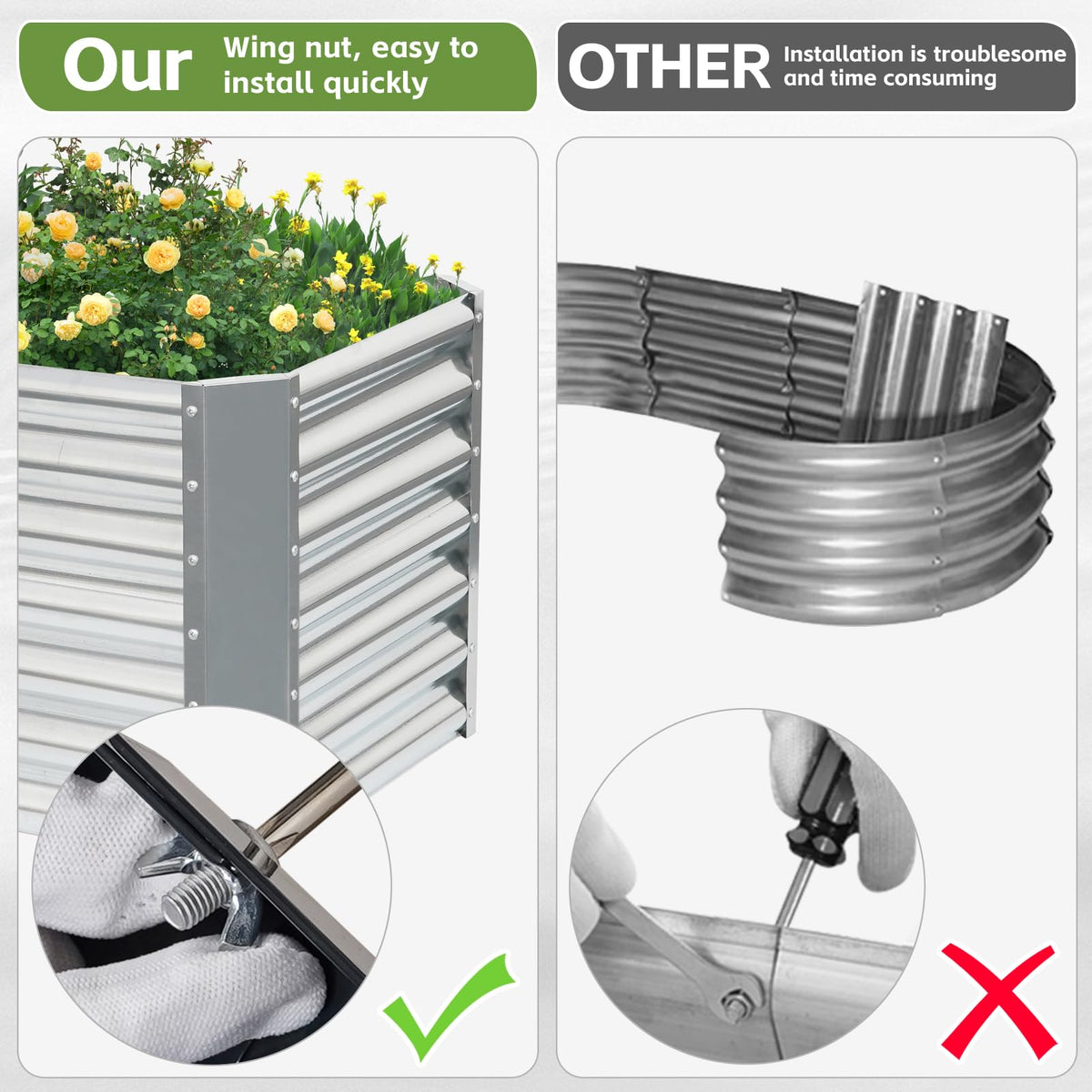 GoCampDirect 0.4mm zinc-coated steel resists rust and deformation over time