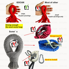 GOCAN soft cotton yarn hammock material delivering breathable comfort.