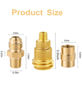 Gocayio 1/4 in NPT female to 1/4 in NPT male brass adapter