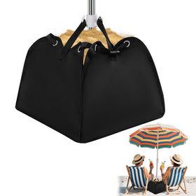 GOCOHHI Beach Umbrella Base Weight Bag fits 1.1 to 1.49 in poles for wobble-free stability.