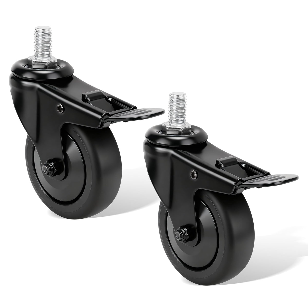 goduog 2-pack 3-inch grill locking caster wheels for Pit Boss provide smooth mobility and stability