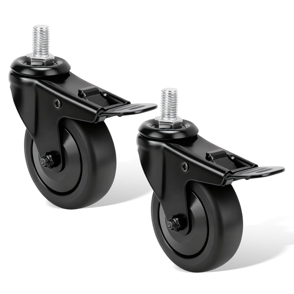 goduog 2-pack 3-inch grill locking caster wheels for Pit Boss provide smooth mobility and stability