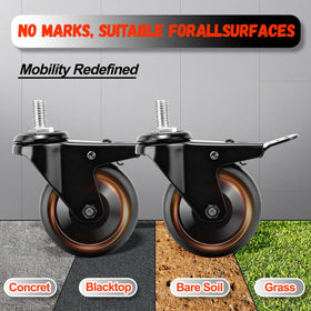 goduog 3-inch wheels glide smoothly across various surfaces
