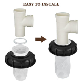 goduog 200-mesh nylon screen filters leaves and dirt, improving water clarity.
