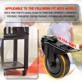 goduog stem attachment lets you install the wheels quickly on Pit Boss grills