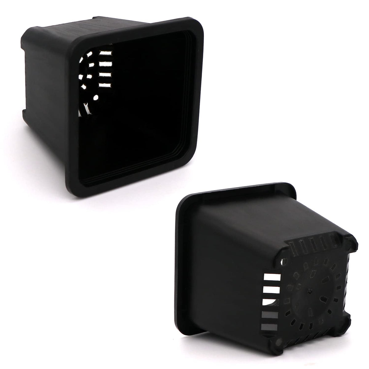 GOETOR square plastic pots for succulents and small plants