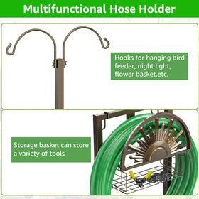 GOFORWILD 77-inch freestanding hose hanger shown in outdoor space.