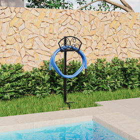 GOFORWILD hose holder side view highlights weather-resistant coating for outdoor use
