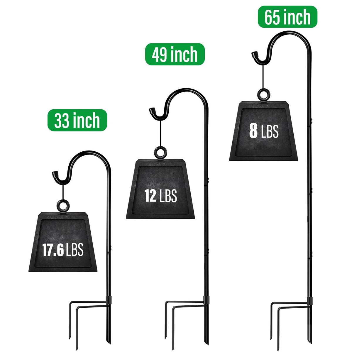 GOFORWILD outdoor garden decor aisle setup with sturdy hooks.