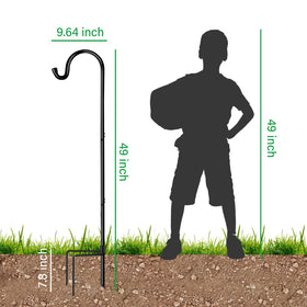 GOFORWILD shepherd hooks assembly in three parts for quick setup and compact storage.