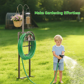 GOFORWILD weather-resistant coating protecting the hose reel from elements.