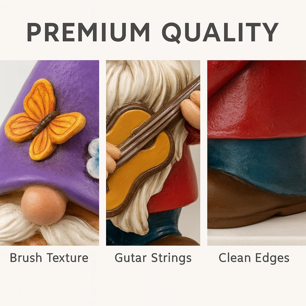 GoGnome decor fits tabletops, mantels, shelves, or tiered trays.