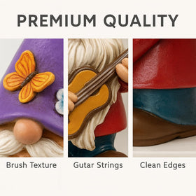 GoGnome decor fits tabletops, mantels, shelves, or tiered trays.