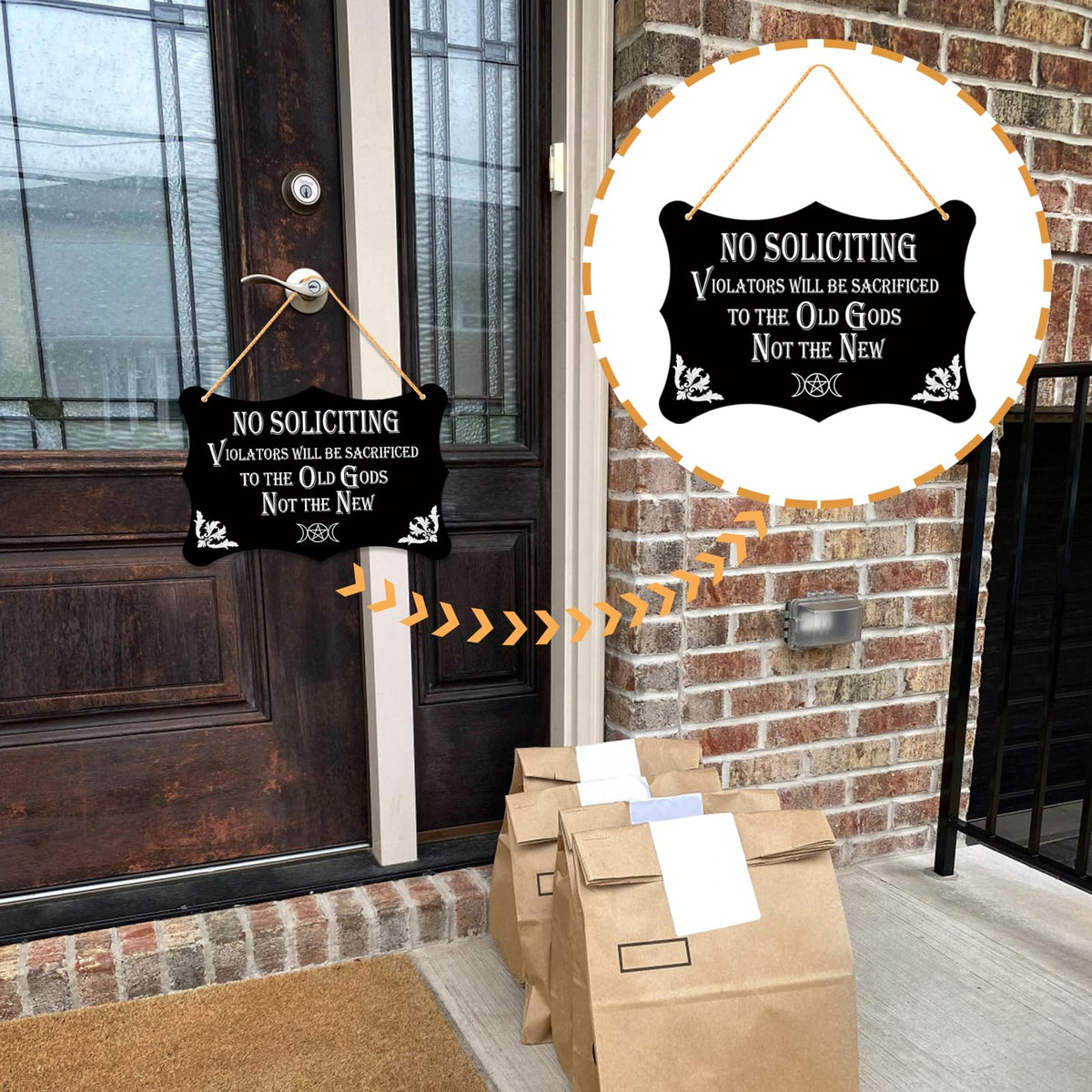 GOGOBAY kitchen entrance sign blends function and wit.