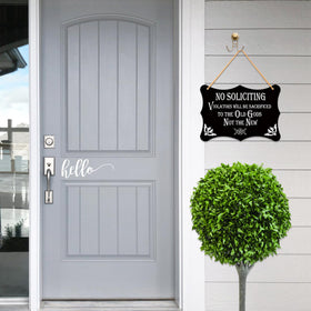 GOGOBAY wooden no-soliciting decor enhances entryway charm.