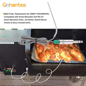 Gohantee 5-inch sensing tip detects internal meat temperature for better doneness.