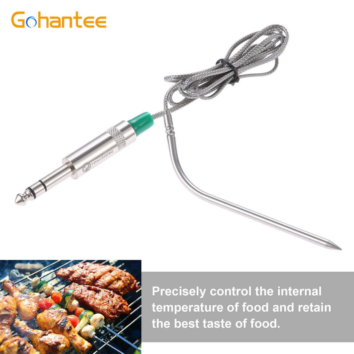 Gohantee GMGP40 wiring with 40-inch heat-resistant cables for reliable signal.