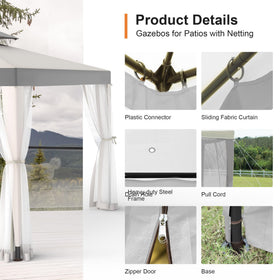 GOJOOASIS drainage-enhanced canopy reduces water buildup for rainy days