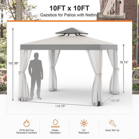 GOJOOASIS outdoor gazebo frame offers stable shelter for gatherings