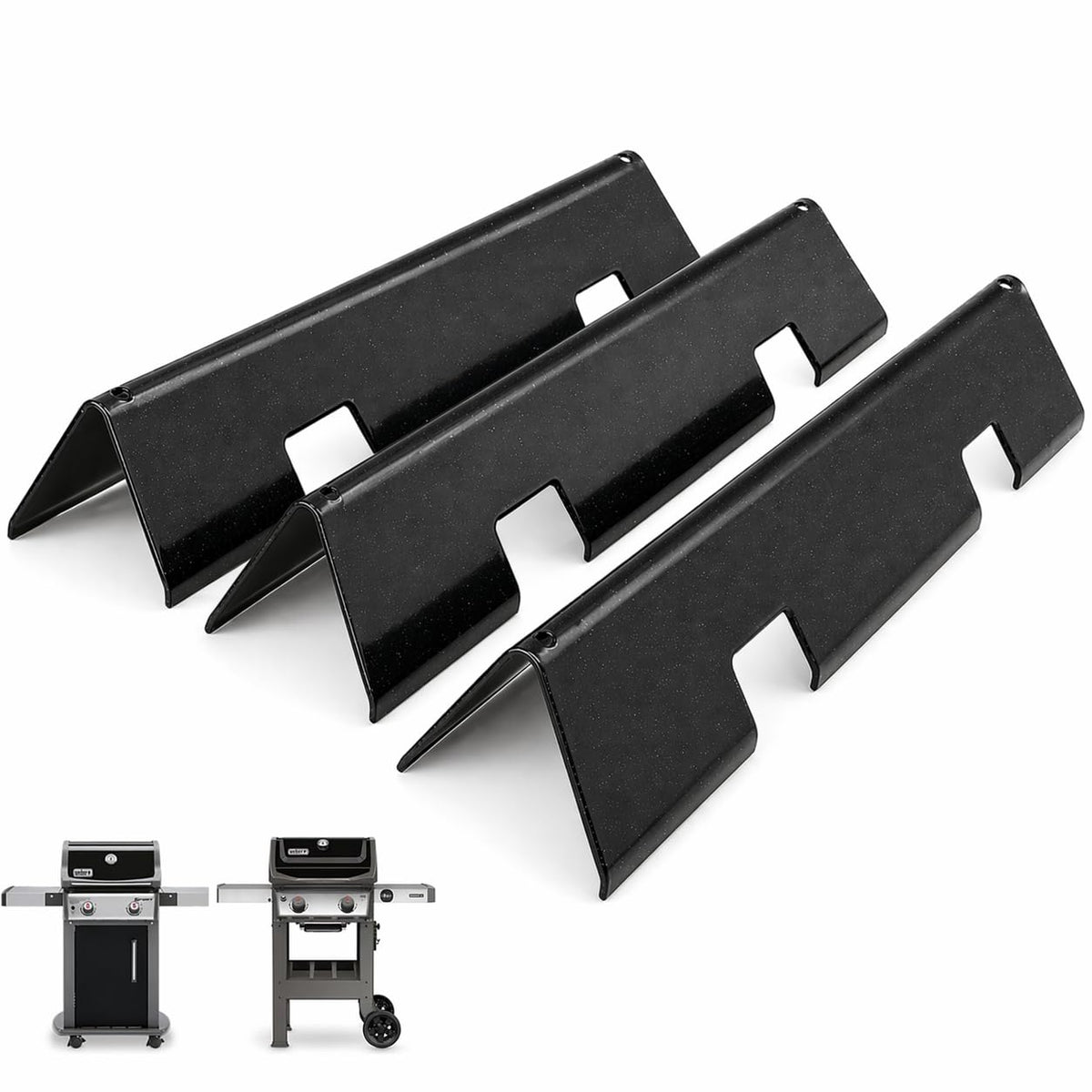 GOKOTASA flavorizer bars, front view, for Weber GS4, promoting even heating