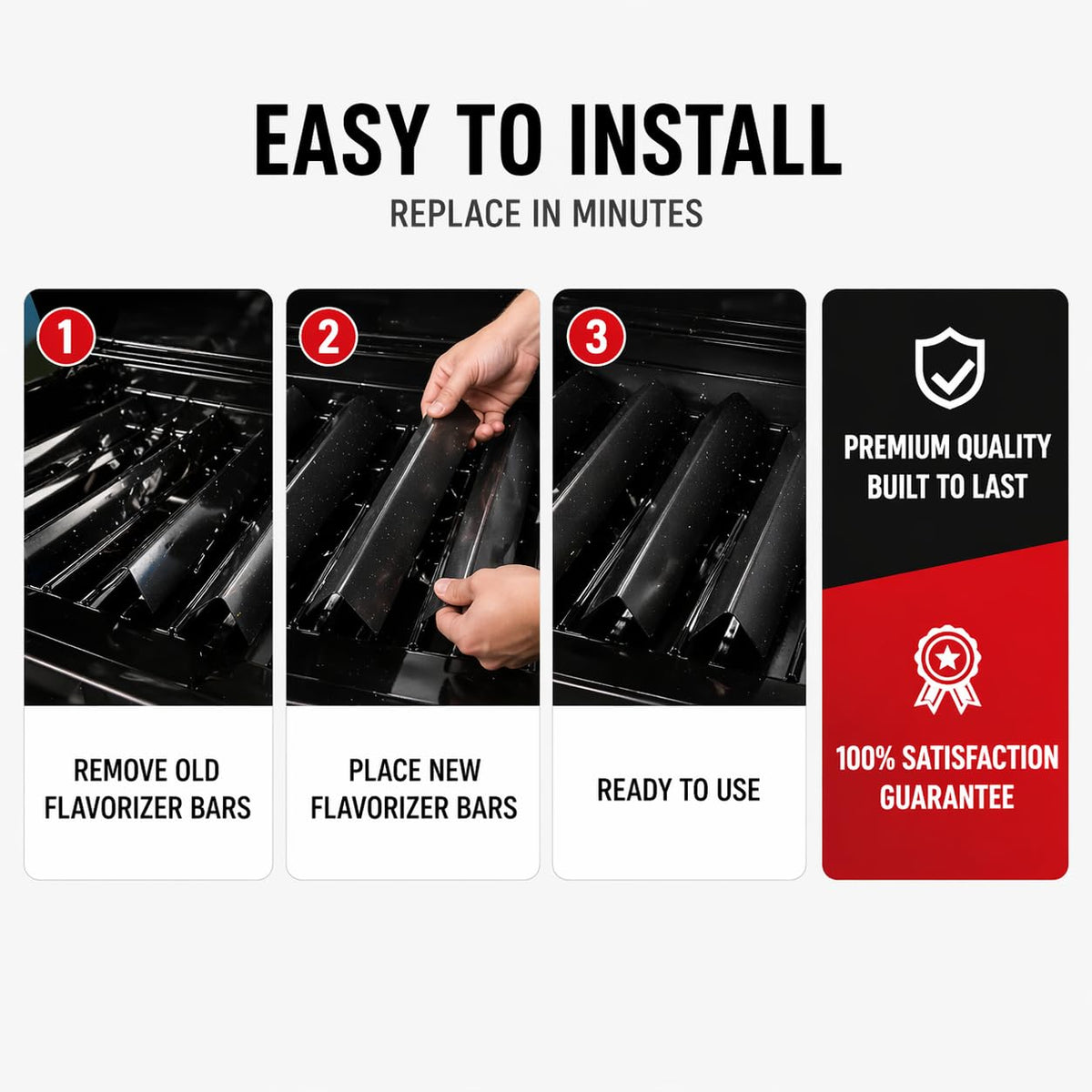 GOKOTASA flavorizer bars fit Weber Spirit II 200 Series for durability
