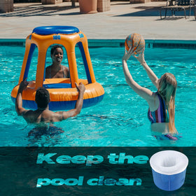 GOKU pool vacuum pre-filter sock helps prevent clogs in the vacuum line.