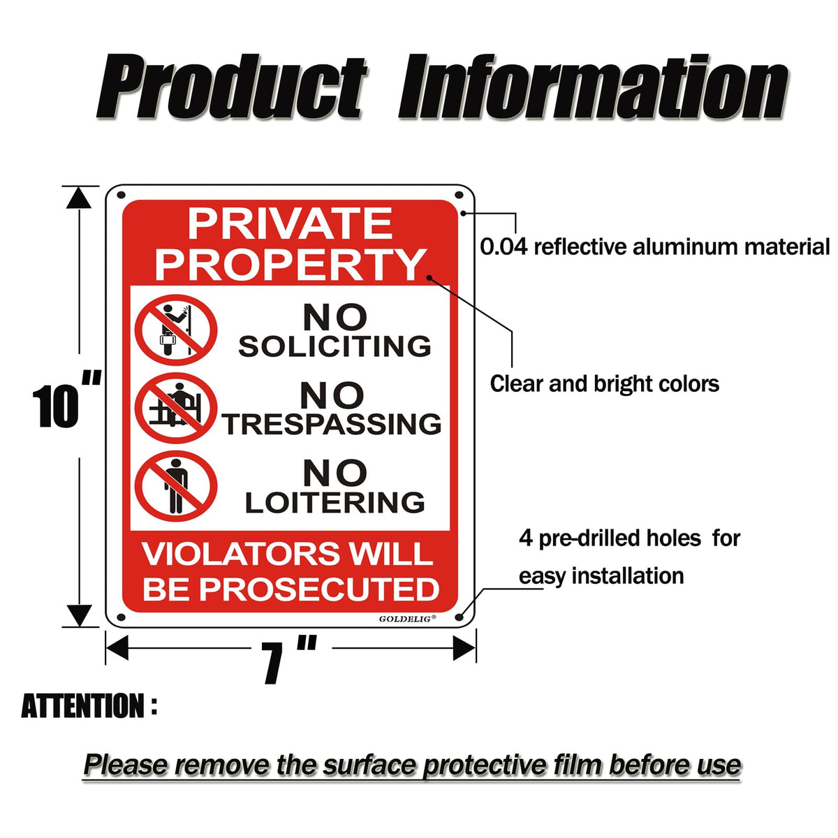 Close-up of GOLDELIG sign graphics showing durable print quality