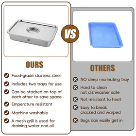 GOLDEN KEY dishwasher-safe, nestable trays save kitchen storage space