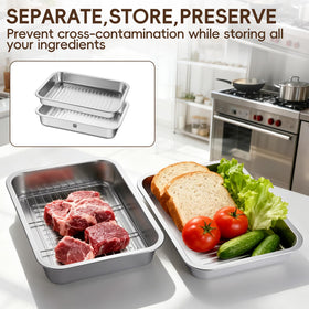GOLDEN KEY deep tray designed for marinating large ingredients without spills