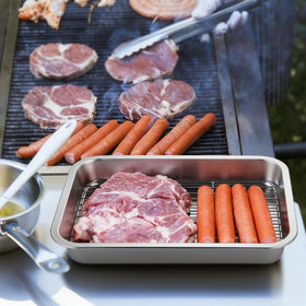 GOLDEN KEY portable grill kit supports prep, marination, and serving on the go