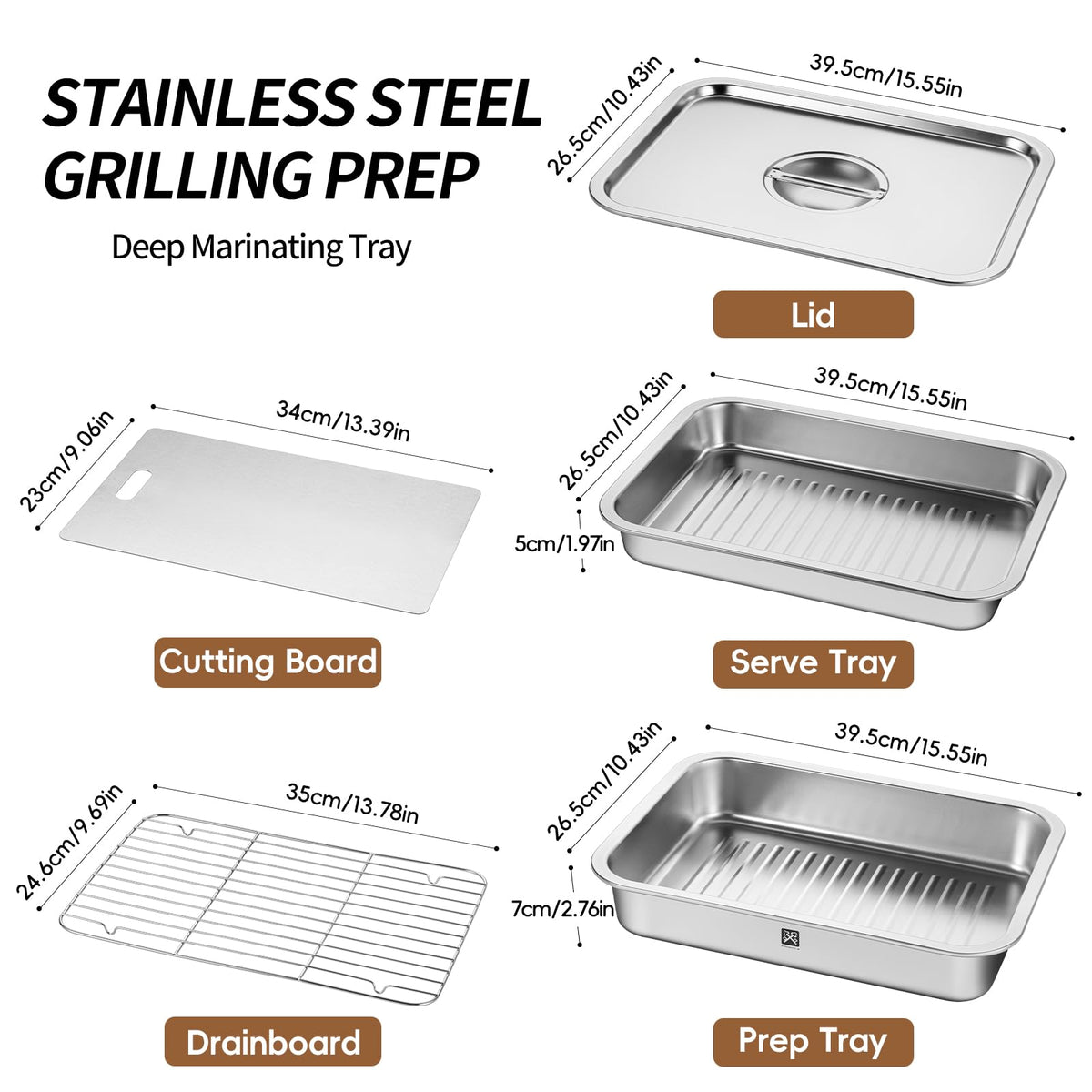 GOLDEN KEY stainless steel grill carry system for durable, portable grilling organization