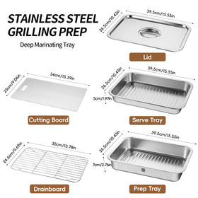 GOLDEN KEY stainless steel grill carry system for durable, portable grilling organization